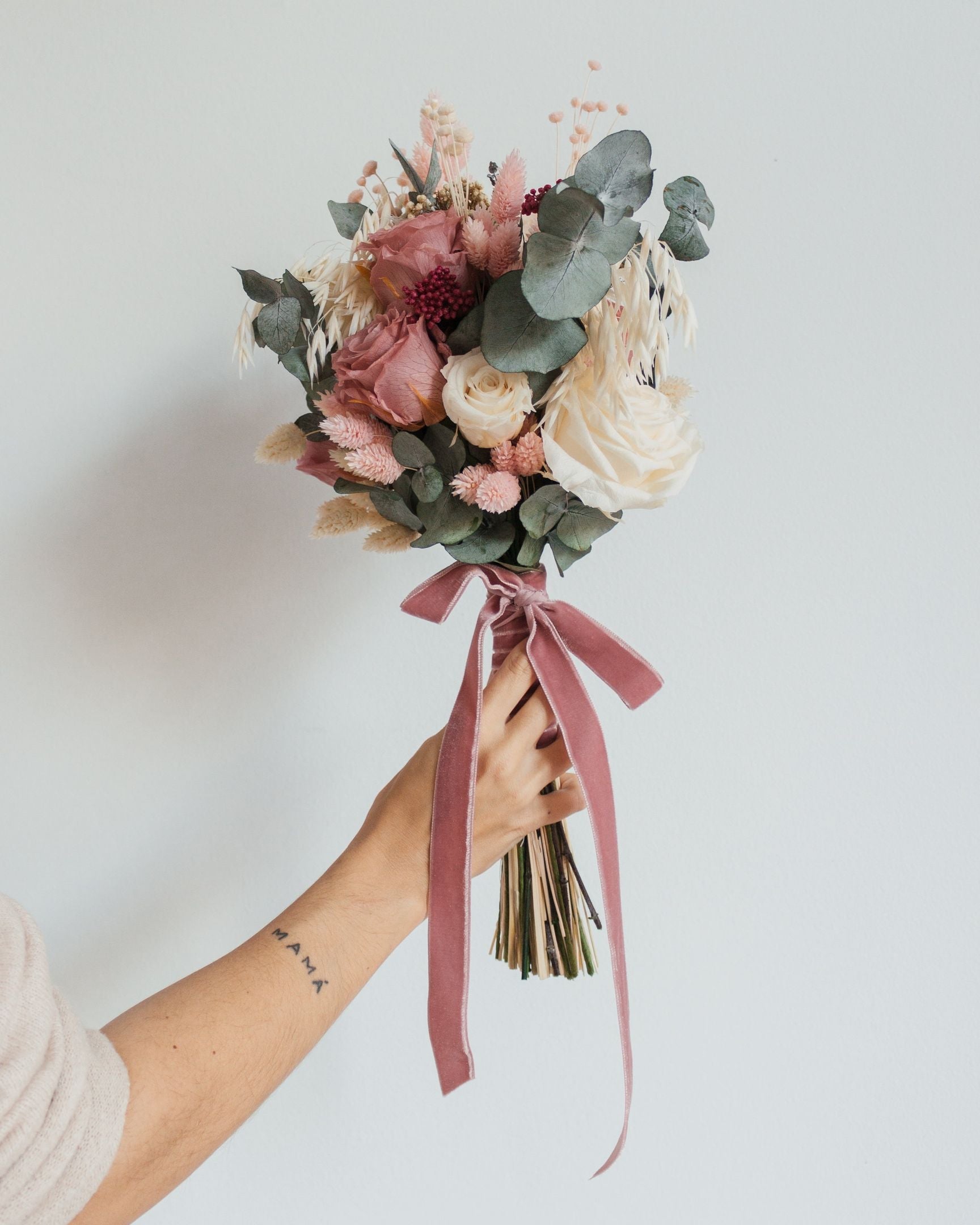 Ramo de novia de flor preservado Iris