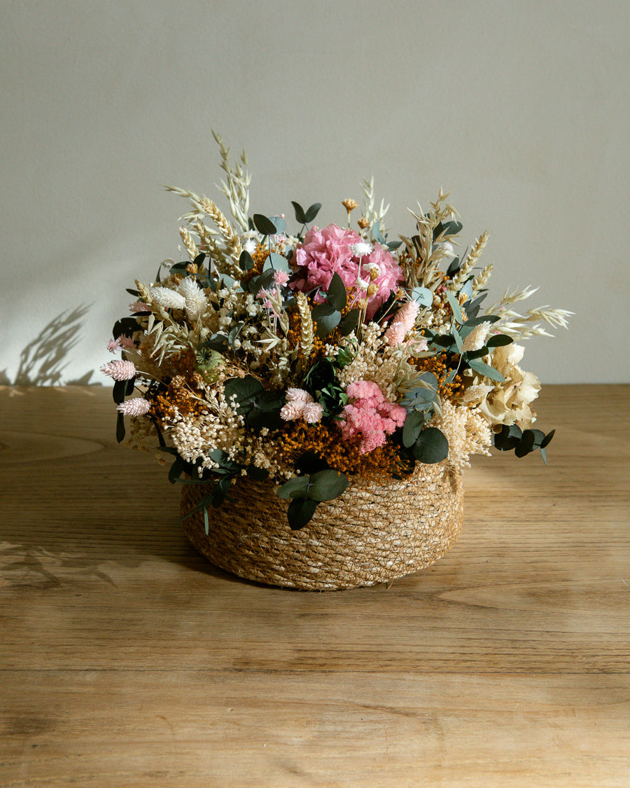 Cesto de flor preservada