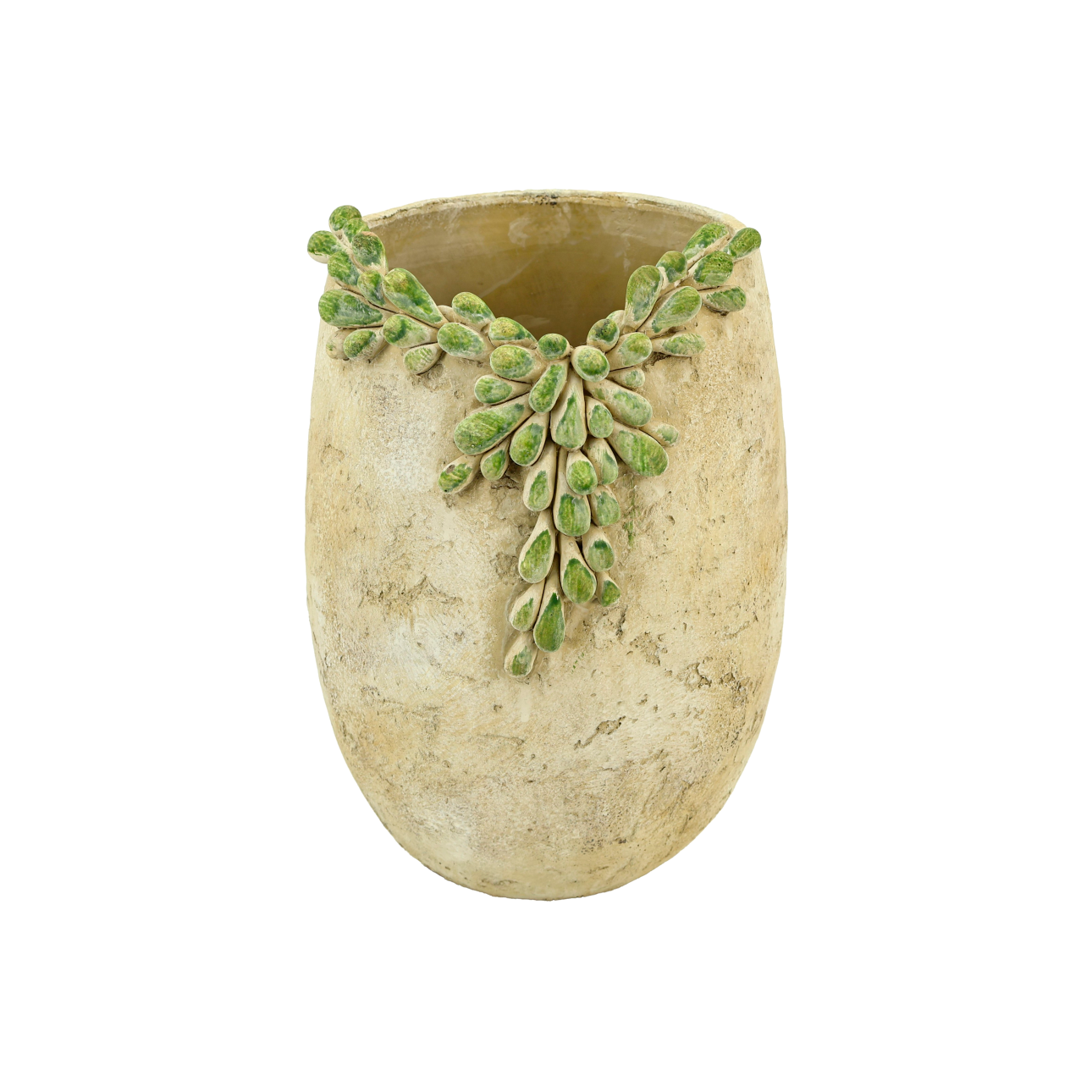 Jarrón cerámico vegetal