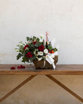 Cesta de picnic de flor natural